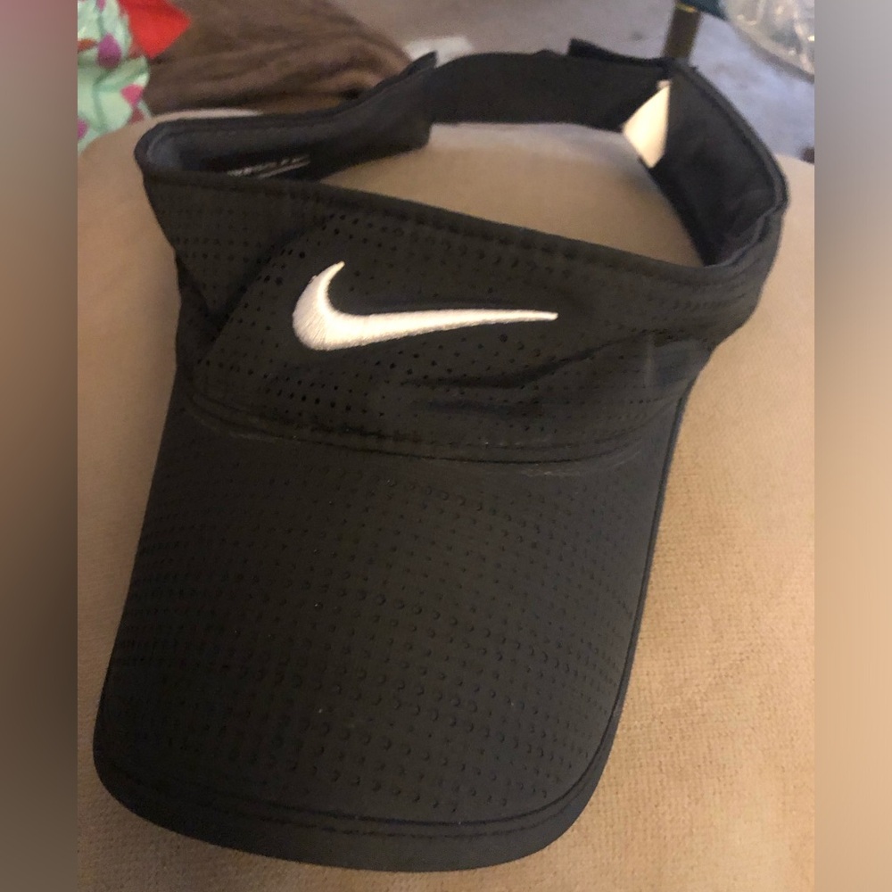 Nike Golf Dri-fit Black Visor with White Swoosh Logo- $15 or $13 w/offer